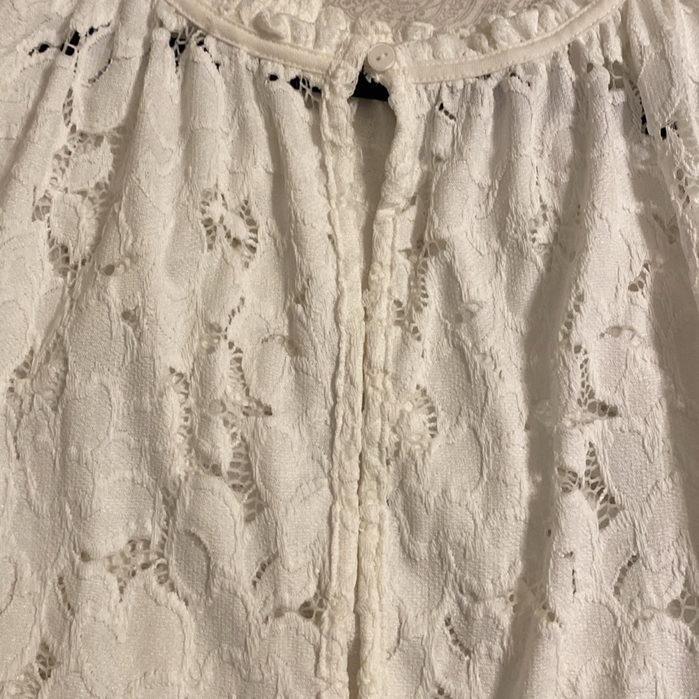 Free Peoplele White Stretchy Top XL - Picture 4 of 9